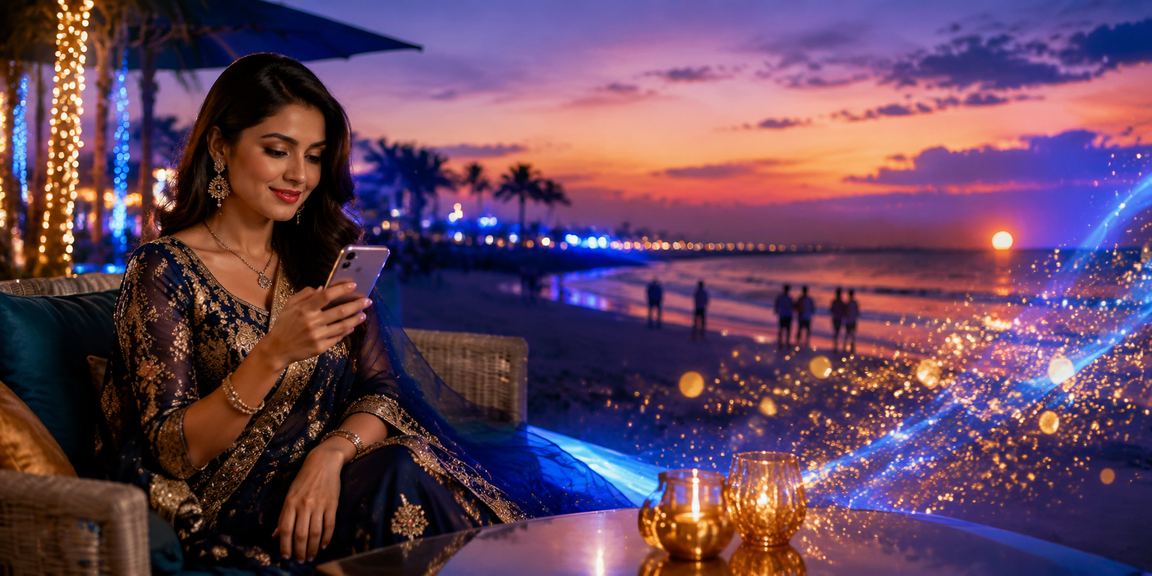 Mobile deposits & promotions in use on the beach in Chittagong