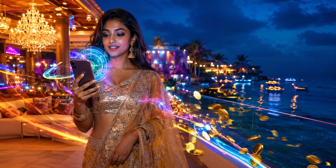 সেন্ট মার্টিন দ্বীপে সমুদ্র সৈকতে মোবাইলে গেম খেলছেন ব্যবহারকারী